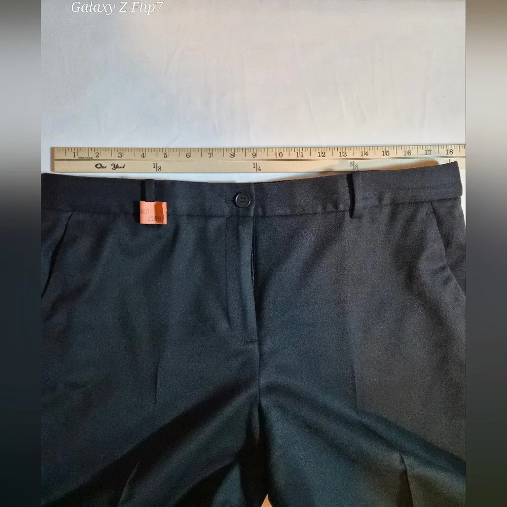 Talbots Windsor Italian Flannel Black Trousers Size 14P Petites - Picture 4 of 10